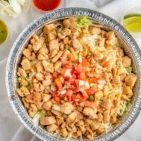 Master Bowl · Your choice of meat asada, chicken, carnitas, pastor or shrimp; with rice whole pinto beans,...