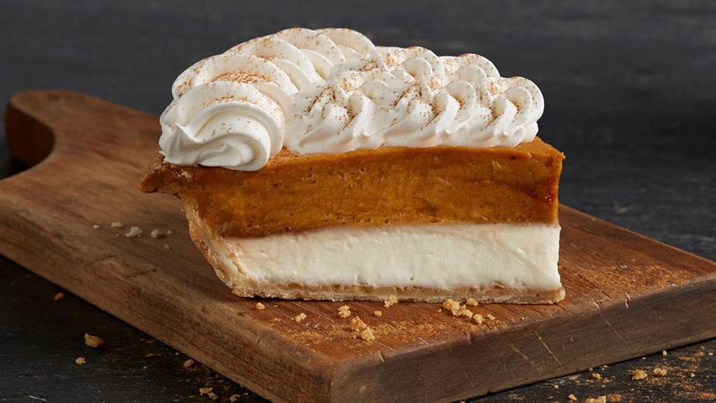 Triple Layer Pumpkin Cream  · A fresh take on a holiday favorite. Rich layers of Pumpkin Cream and Vanilla Cream Cheese fillings topped with fluffy whipped cream.  Due to limited quantities, only 2 per order, please.