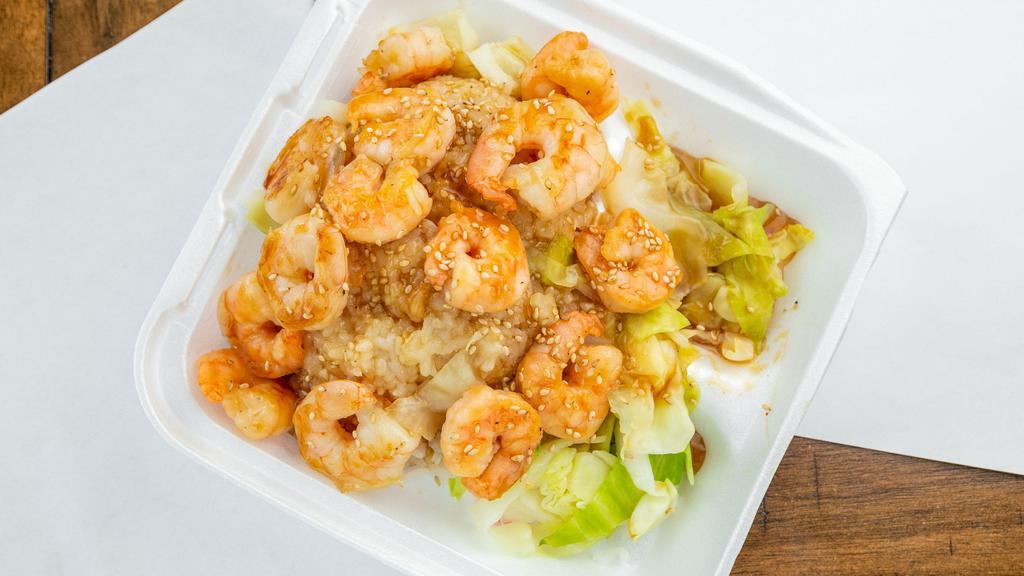 Shrimp Teriyaki Combo · The combo meal comes with Shrimp Teriyaki, 2 pieces of Spring Roll and a choice of Soda.