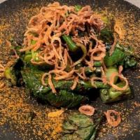 Gai Lan · Grilled chinese broccoli with schmaltz, oyster sauce and house made duck salt