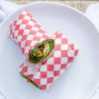 Spicy Siracha Wrap · Breaded chicken, provolone, siracha, lettuce, tomato, red pepper, pepper jack cheese.