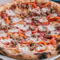 Sausage Pizza · Peppers, herb mix