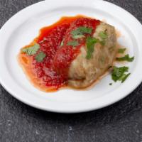 Golabek - Cabbage Roll · Cabbage roll - pork, rice and spices wrapped in cabbage, topped with tomato sauce.