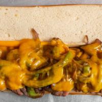 Cheese Steak · Grilled roast beef, onion, green pepper, cheddar cheese.