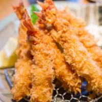 Tempura Shrimp (3 Pcs) · Traditional shrimp dipped in tempura batter and deep-fried until perfectly crispy.