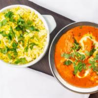 Chicken Tikka Masala · White meat chicken and seasoned Indian spices in tomato  and cream sauce