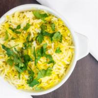Basmati Rice · Basmati rice is filled with aromatic herbs like fresh basil, fresh thyme, and green onions.