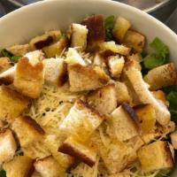 Caesar Salad (Dinner) · Romaine, Parmesan cheese, homemade croutons.