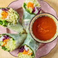 Fresh Rolls · Fresh lettuce, red cabbage, cucumber, vermicelli noodle wrapped in rice paper served with pe...