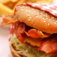 Bacon Cheeseburger (1/4 Lb.) · Dressing, Lettuce, Tomatoes, Onions