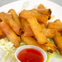 Lumpiang Shanghai · Deep fried spring rolls filled with ground pork , shrimp, minced onion, carrots, and spices....