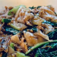Pad See Ewe · Wide rice noodle stir-fried with Chinese broccoli and egg in sweet soy sauce.