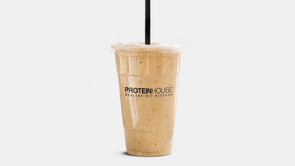 Pb And J Smoothie · Skim Milk, Peanut Butter, Oatmeal, Banana, Strawberries, Non Fat Yogurt and Vanilla Whey. Sub Vegan Protein for $1

(527 cal | 42 protein, 55 carb, 17 fat)