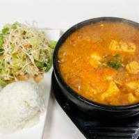 Db2 Kimchi Sundubu · Served with rice and salad