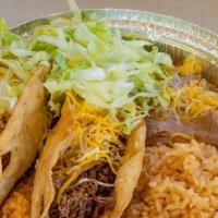 Two Beef Tacos Plate  · 