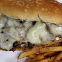 Simple Shorty Sandwich · Slow roasted braised beef, muenster cheese, Fullylove's aioli, Italian roll.