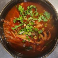 Jjamppong Soup ( Spicy Seafood Soup) · Soup only