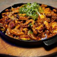Stir-Fired Spicy Squid And Pork Belly · 