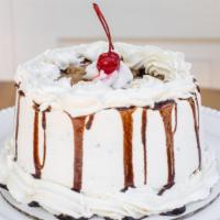 German Chocolate Cake · CHOCOLATE CAKE FILLED WITH GERMAN CHOCOLATE FROSTING AND PECANS. COVERED WITH CREAM CHEESE F...