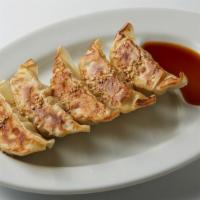 Vegan Gyoza
 · 5 pieces of pan-fried vegan gyoza (dumplings).