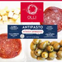 Olli Antipasto Platter - Spicy · Cheddar Cheese, Hard Salami, Calabrese Salsami, and Stuffed Jalapeno Olives