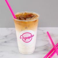 Horchata Iced Coffee · Mexican rice water drink infused with cinnamon and cream made into an iced coffee