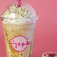Mazapan Frappé · Frappé made with peanut candy called Mazapan De La Rosa with caramel drizzle and topped with...