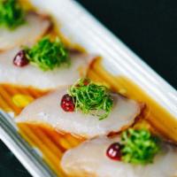 Shiso Plum Shiromi · Whitefish, yuzu ponzu, olive oil, umeboshi, shiso