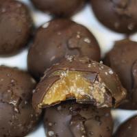 Salted Caramel Bon Bon · Caramel made from scratch hand rolled and dipped in a thin layer of chocolate with a pinch o...