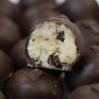 Cookie Dough Bon Bon · Cookie dough (eggless) hand rolled and dipped into a thin layer of chocolate and wrapped in ...