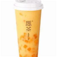 Mango Tea · Ice blended with fresh mango and Green tea with sweet & salty cheese foam available .