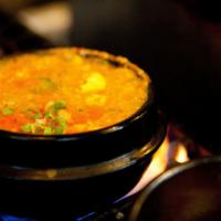 Seafood Tofu Soup · Gluten-free. Served with rice and side dishes.