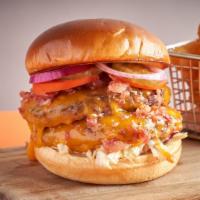 Master Ninja · Double patty, double cheddar, double bacon crumbles, ninja sauce, tomato, red onion, pickle,...
