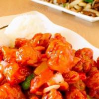 Sweet & Sour Chicken · Most popular. Served with steamed rice.