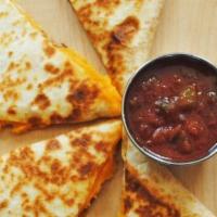 Cheese Quesadilla · Choose from half or full size. Served with melted cheddar cheese in between our fresh tortil...