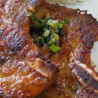 C2 – Pork Chop · BBQ pork chop, eggroll.