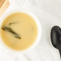 Miso Soup · Spicy. Japanese bean paste soup, scallion and seaweed.