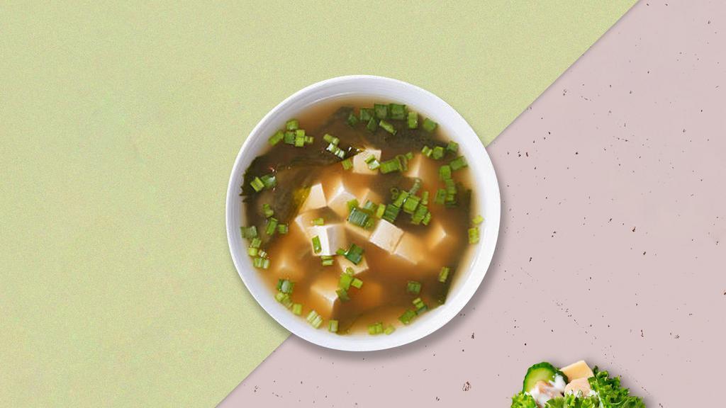 Miso Soup · Traditional Japanese soup with homemade broth & miso spice.
