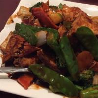 Szechuan Bean Curd With Vegetables · Same as Buddha with Bean Curd but with Spice.