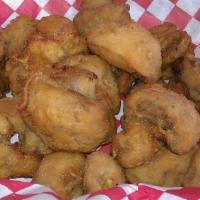 Fried Mushrooms · Comes with 1 Ranch for small order and 2 with large order 
 for additional sauce please see ...