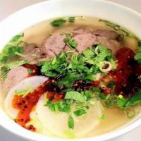 Lanzhou Beef Noodle Soup兰州拉面 · Hot and spicy. Beet radish, green onion, cilantro.