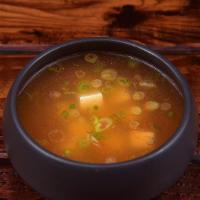 Dead Sea / Miso Soup · White Miso, Organic Tofu, Seaweed, Green Onion