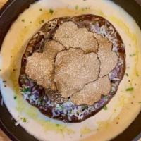 Truffle Gnocchi · potato gnocchi, mushrooms, asiago cheese, miso alfredo sauce, truffle oil, fresh summer truf...