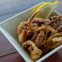 Ika Geso Karaage · Deep-fried squid tentacles.