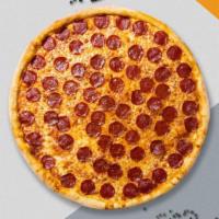 Pepperoni Pieces Pizza · Pepperoni and mozzarella cheese baked on a hand-tossed dough.