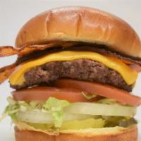Bacon Cheese Burger   
 · 1/3LB ANGUS CHUCK GROUND BEEF PATTIES ,SERVED ON GRILLED BRIOCHE BUN,BACON ,AMERICAN CHEESE,...