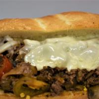 Combo Philly Cheese Steak · Cherry Pepper, Mushrooms, Grilled onions, Provolone cheese