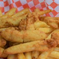 Clams Strips 6Oz & Fries  · serve with fries