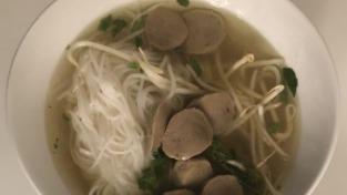 Meat Ball Pho · Pho noodle soup with beef meatball. Traditional Vietnamese rice noodle soup in a beef broth ...