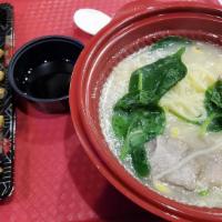 #13. Tonkotsu Ramen · chashu, bean sprouts, spinach, green onion, bamboo shoots, boiled egg.